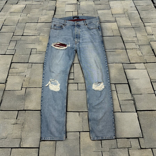 Balenciaga Destroyed Boxer Denim
