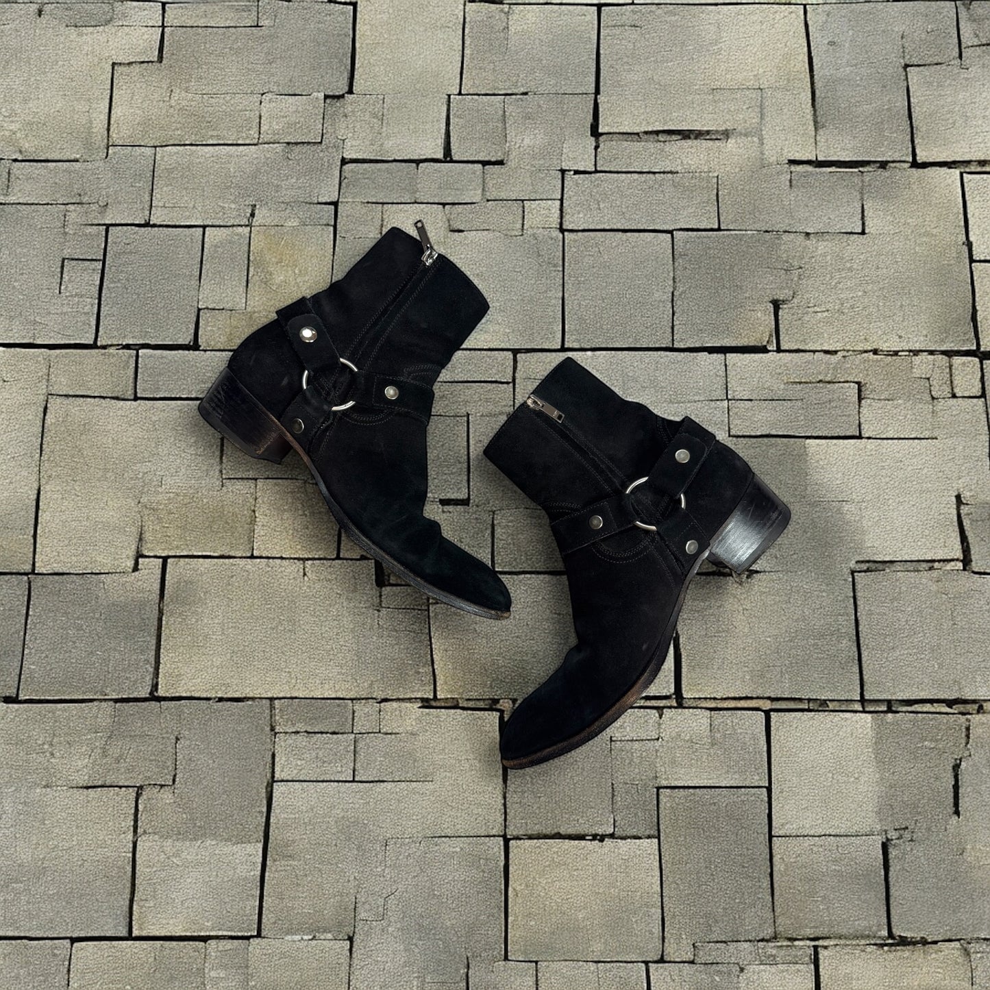Saint Laurent Paris Black Wyatt Boot