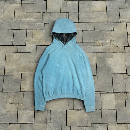 AW04 Raf Simons “Waves” Teal Reverse Paisley Hoodie