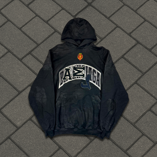 SS23 Balenciaga Black Skater Mud Hoodie