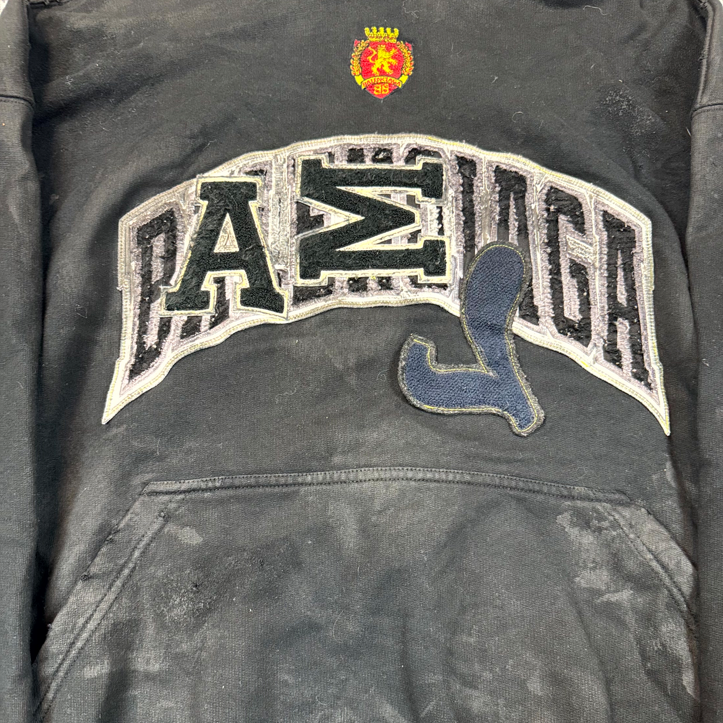 SS23 Balenciaga Black Skater Mud Hoodie