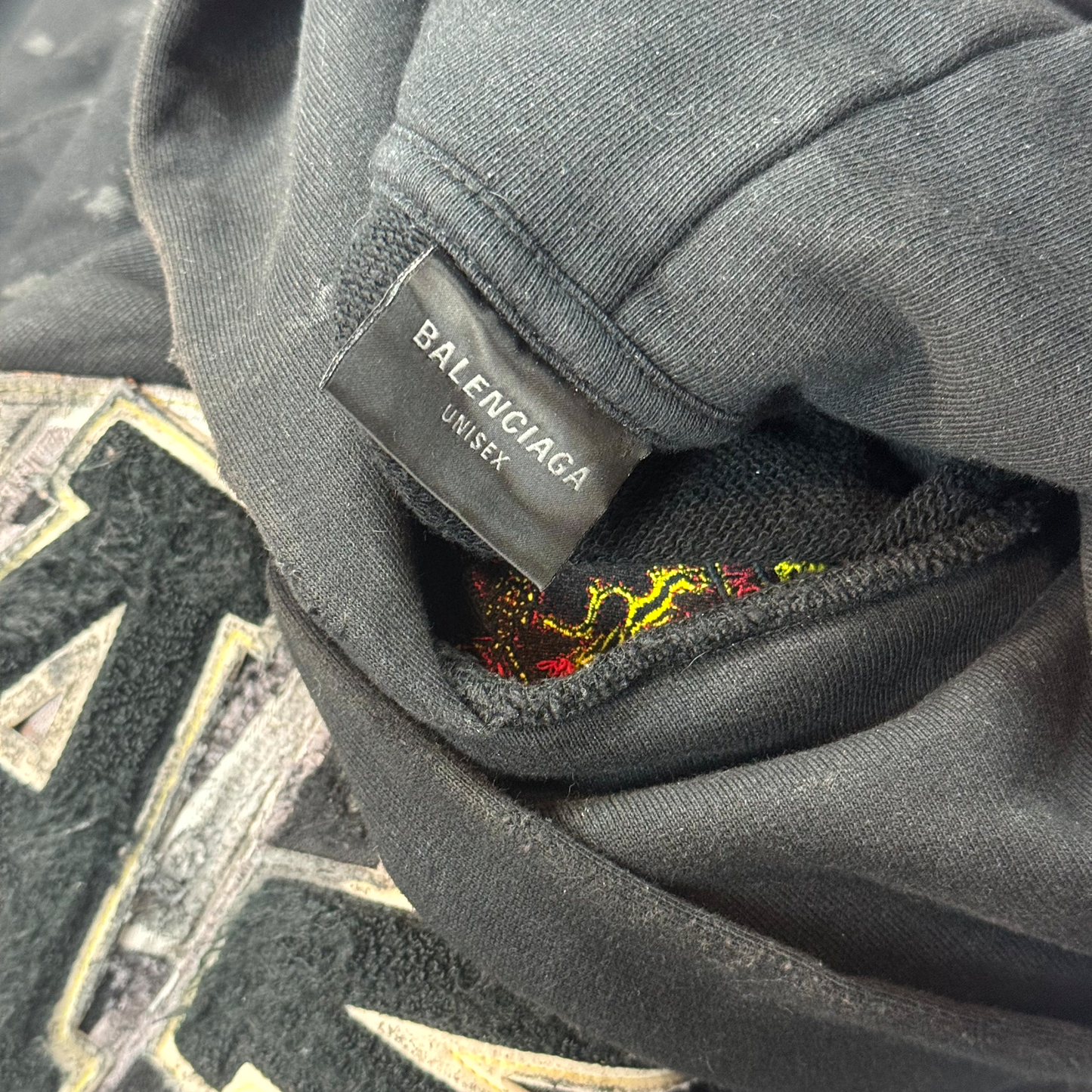 SS23 Balenciaga Black Skater Mud Hoodie