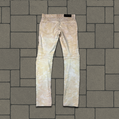 Balmain Desert Camo Biker Denim