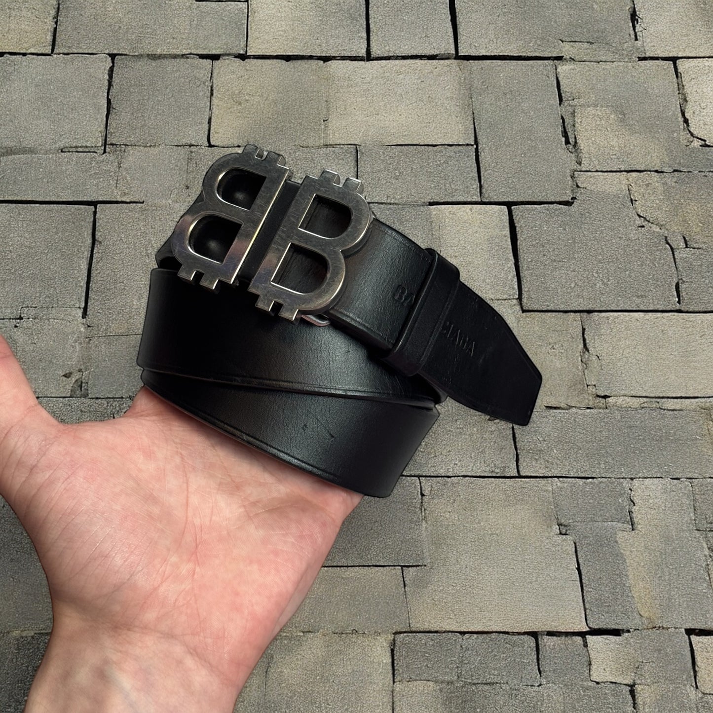 Balenciaga Crypto BB Leather Belt