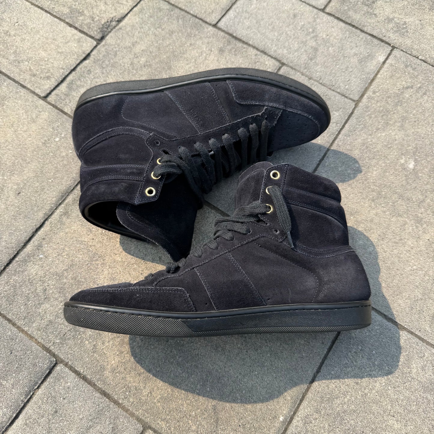 Saint Laurent Paris Suede Hi Top Sneaker