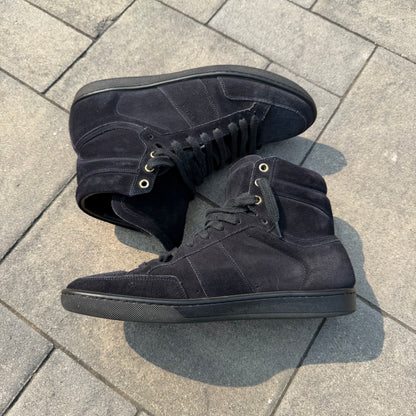 Saint Laurent Paris Suede Hi Top Sneaker