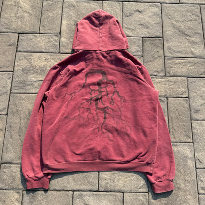 AW02 Raf Simons Red Virginia Creeper Roots Hoodie
