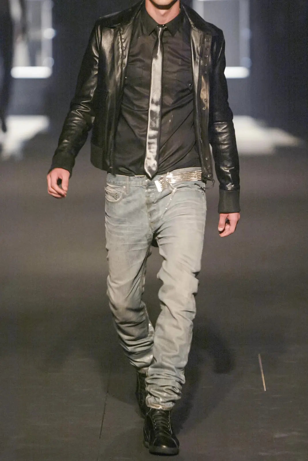 SS04 Dior Homme Bleu Clair Waxed Denim