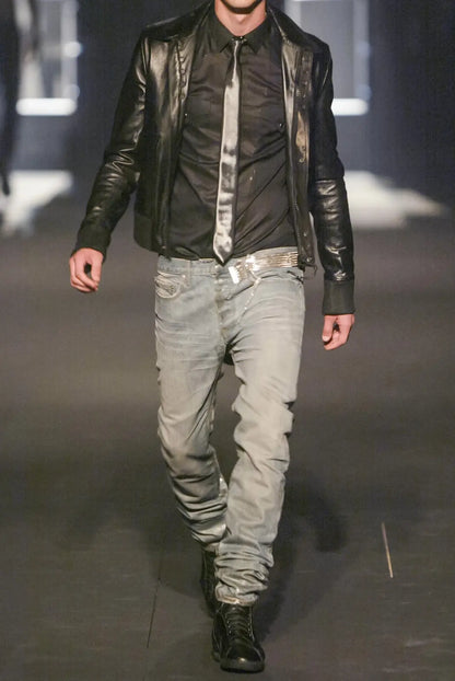 SS04 Dior Homme Bleu Clair Waxed Denim