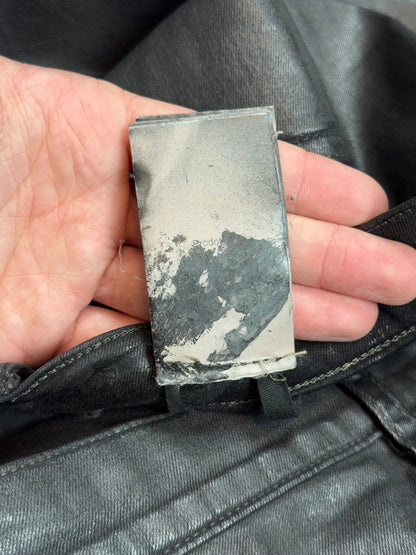 Rick Owens Black Waxed Denim