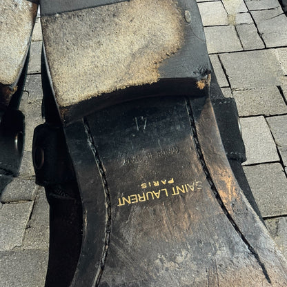 Saint Laurent Paris Black Wyatt Boot