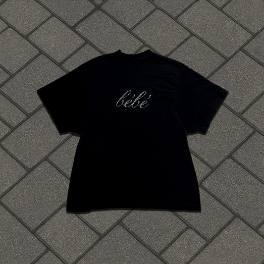 Balenciaga Rhinestone Bebe Tee