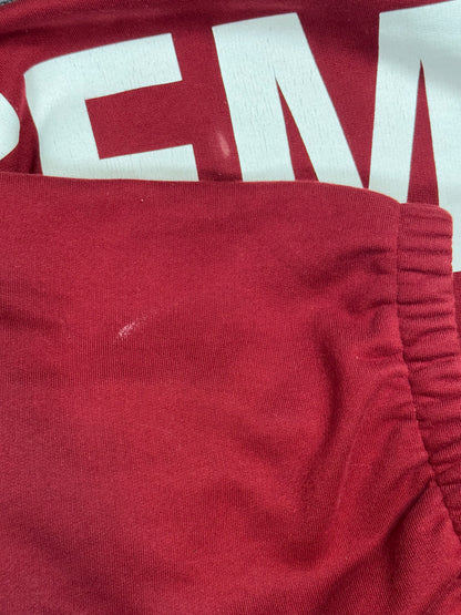 AW18 Vetements Red Spellout Sweatpants