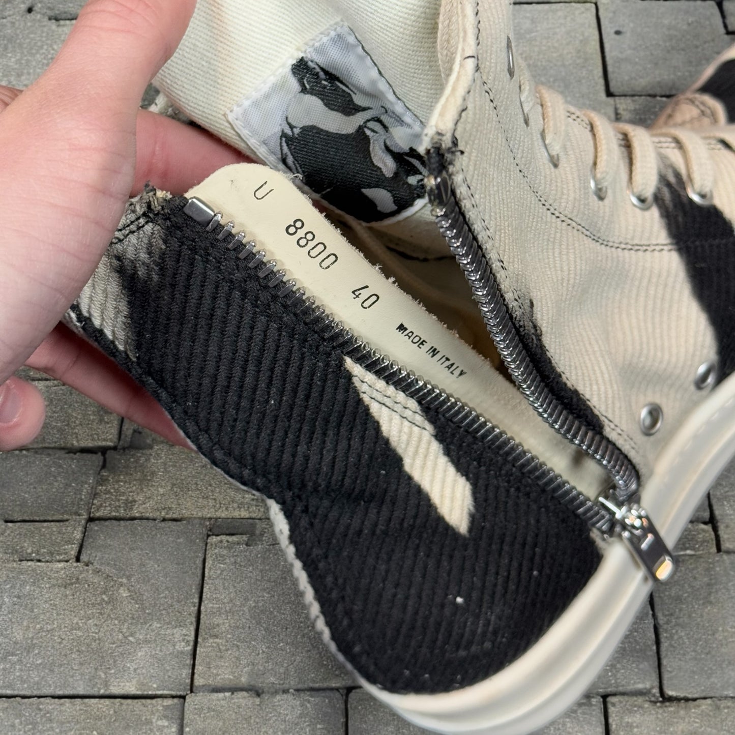 FW16 Rick Owens Bleach Vomit Ramones