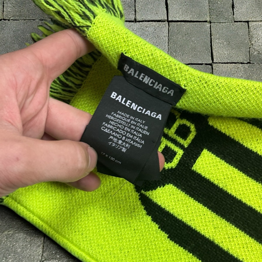 Balenciaga Neon Knit Soccer Scarf