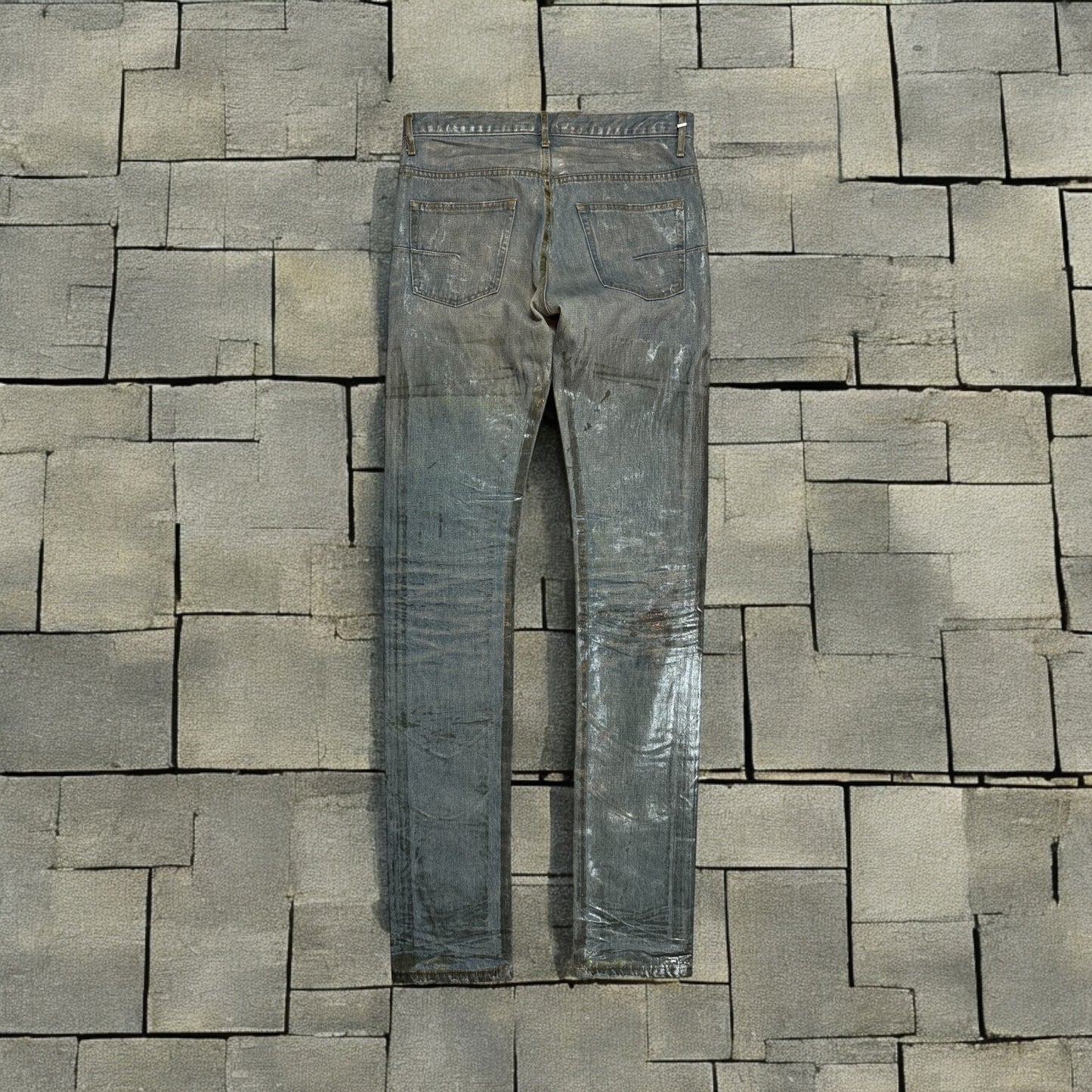 SS04 Dior Homme Waxed Bleu Clair Ice Denim