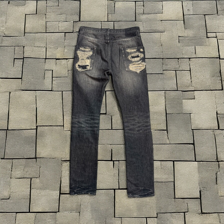 AW05 Undercover Black Skull Denim