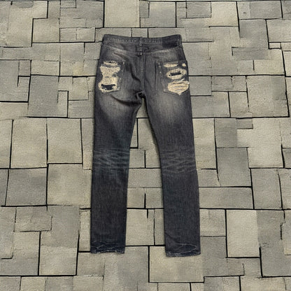 AW05 Undercover Black Skull Denim