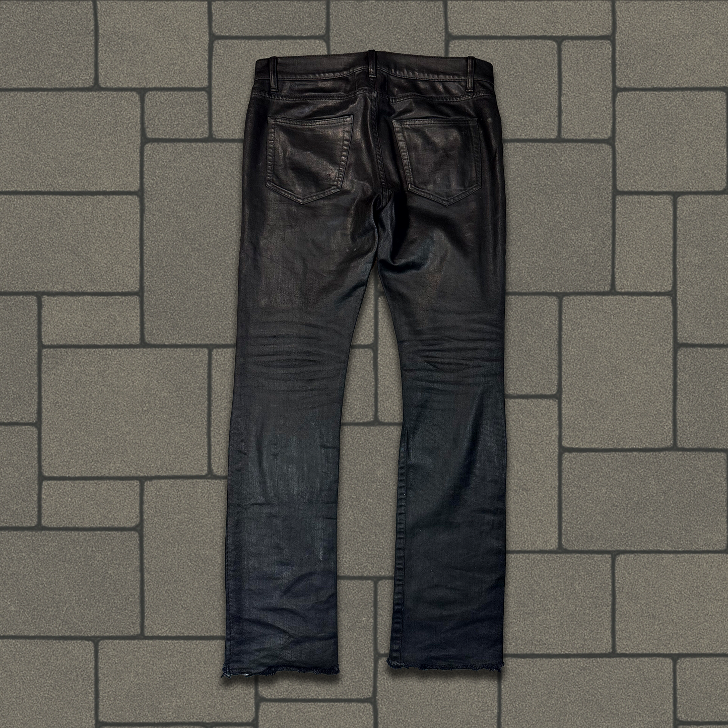 FW14 Saint Laurent Paris Black Waxed D02 Denim