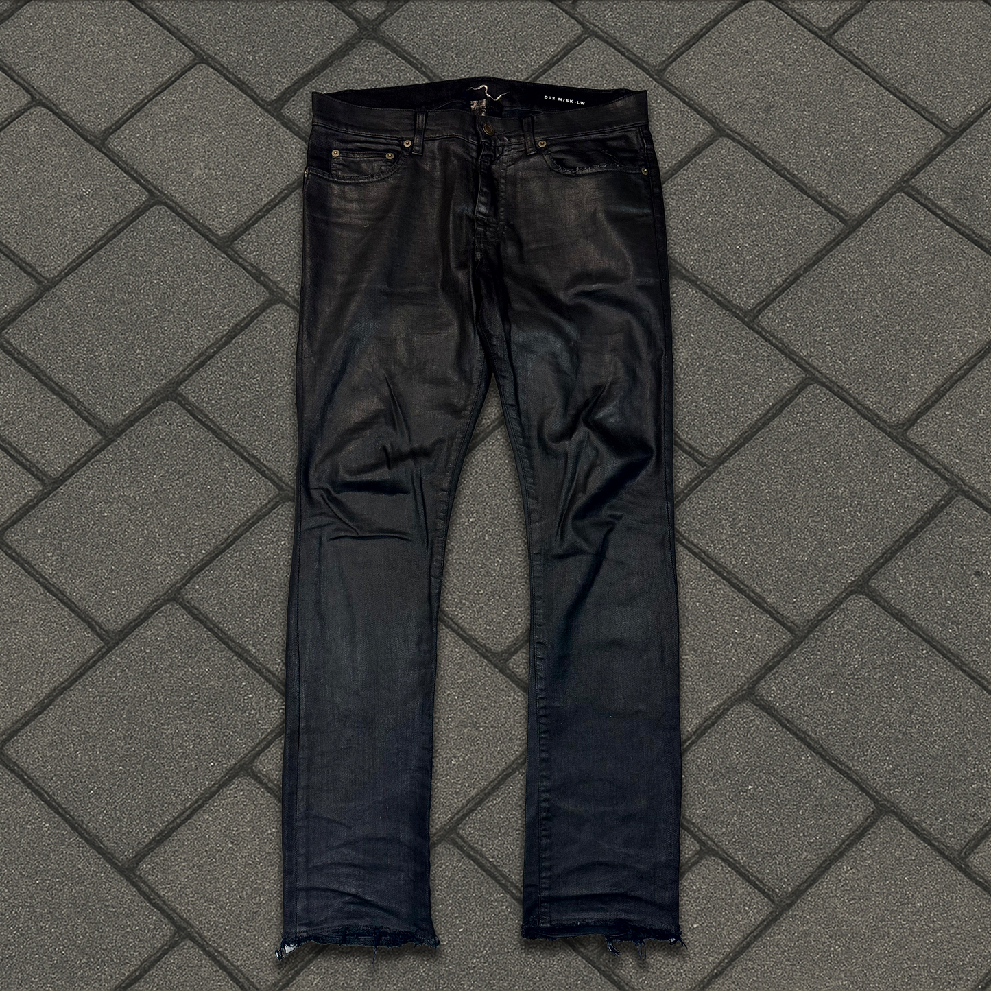 FW14 Saint Laurent Paris Black Waxed D02 Denim