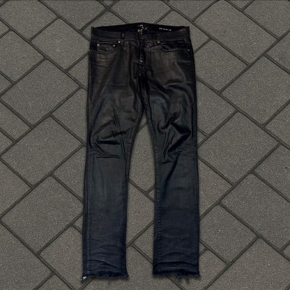 FW14 Saint Laurent Paris Black Waxed D02 Denim