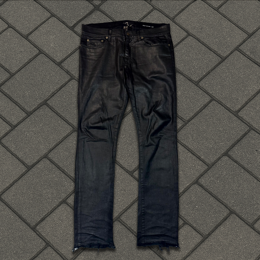 FW14 Saint Laurent Paris Black Waxed D02 Denim