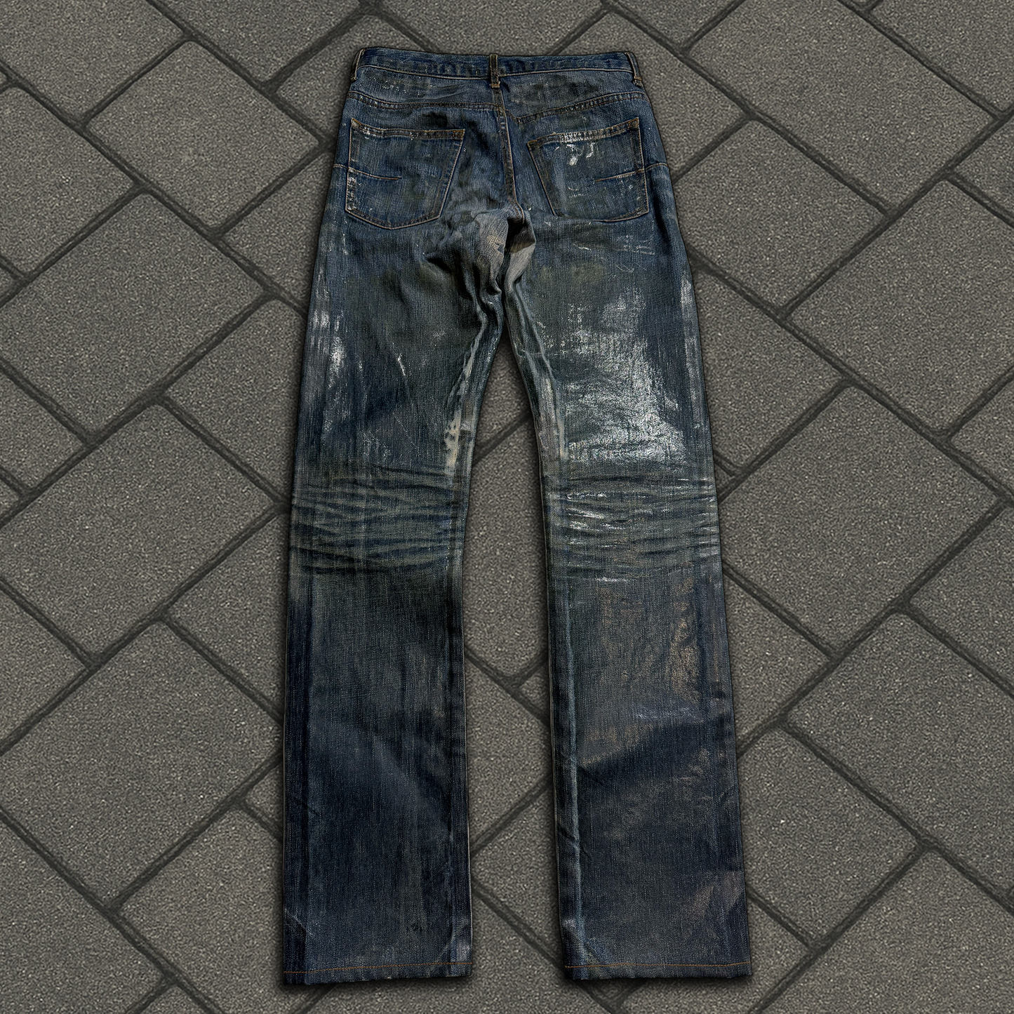 AW03 Dior Homme Blue Luster Waxed Denim