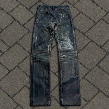 AW03 Dior Homme Blue Luster Waxed Denim