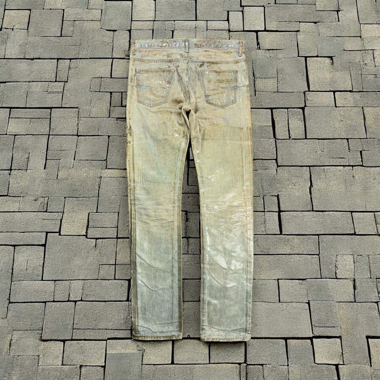 SS04 Dior Homme Bleu Clair Waxed Denim