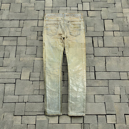 SS04 Dior Homme Bleu Clair Waxed Denim