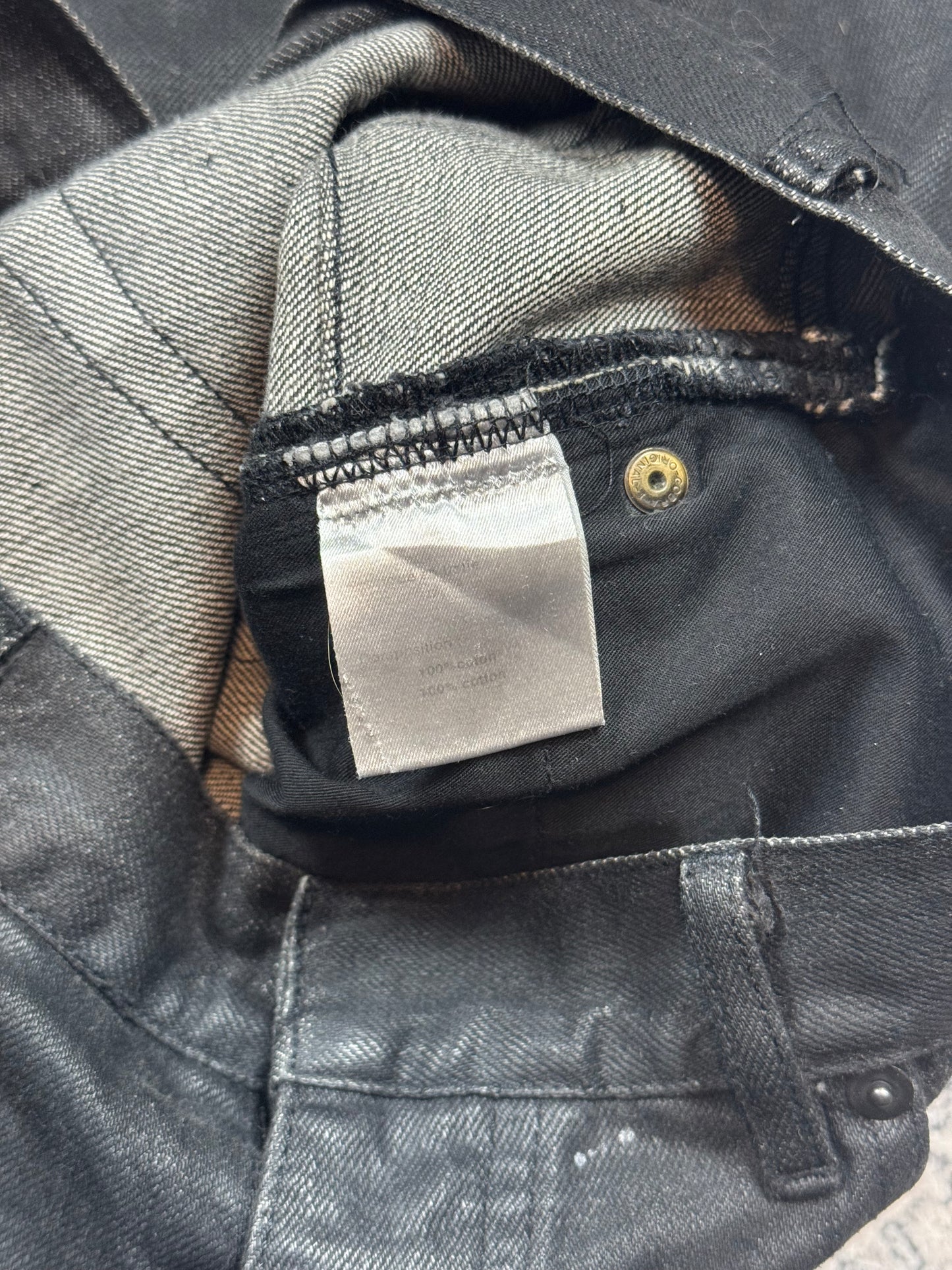 SS04 Dior Homme Strip Waxed Denim