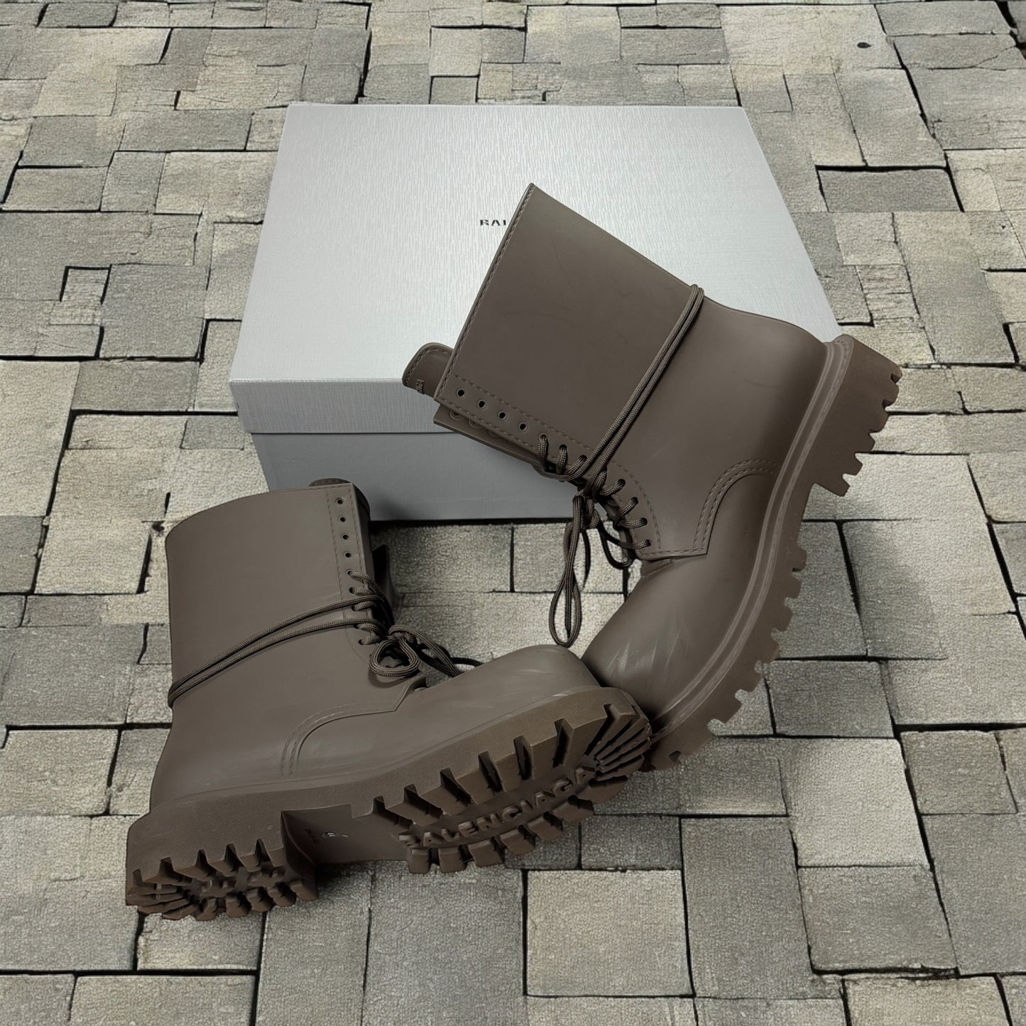 Balenciaga Brown Steroid Boots