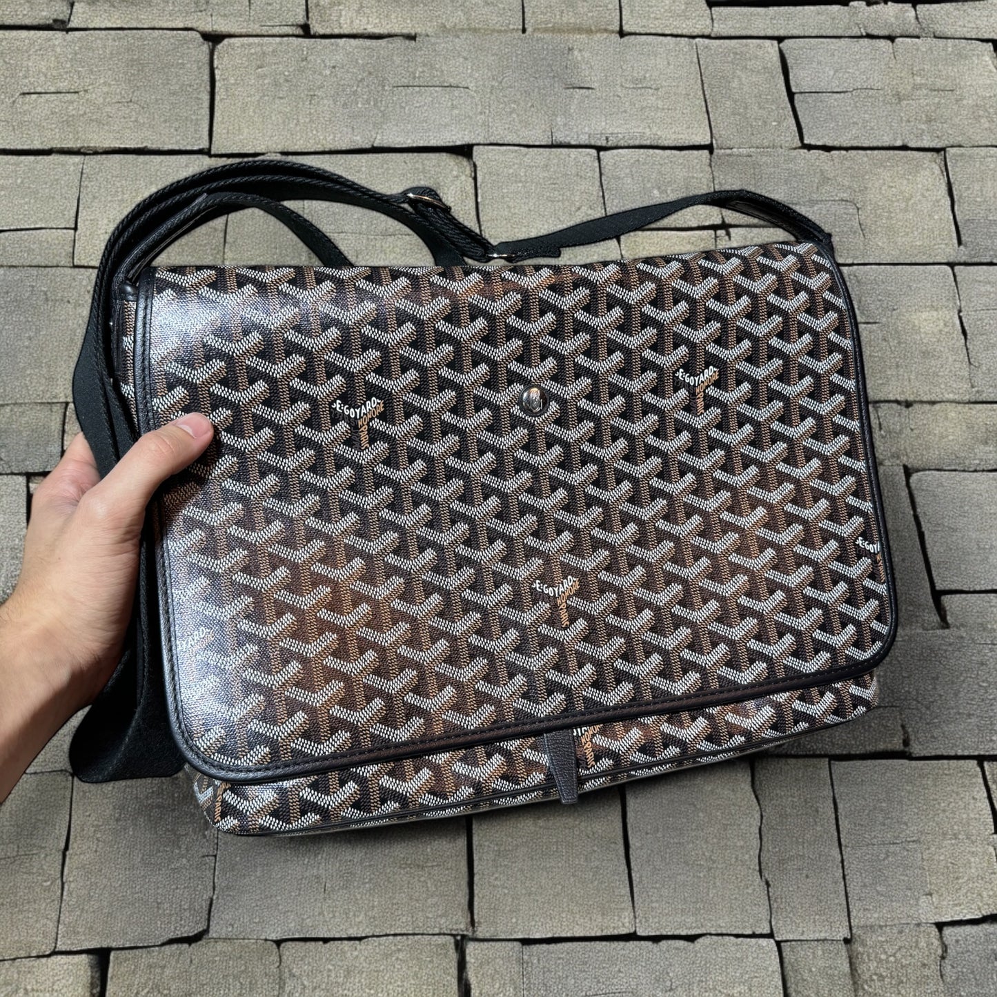 Goyard Black Capetien Messenger Bag