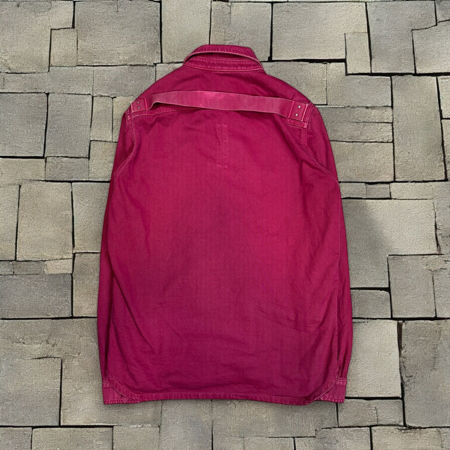 Rick Owens Fuxia Vomit Denim Jacket
