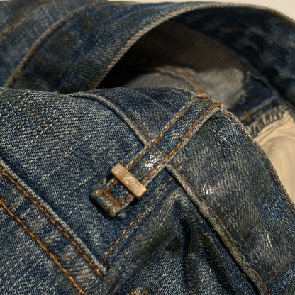 AW03 Dior Homme Blue Luster Waxed Denim