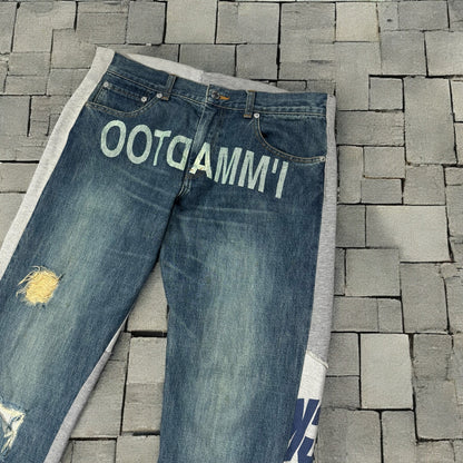 AW02 Undercover “IMMADTOO” Hybrid Denim