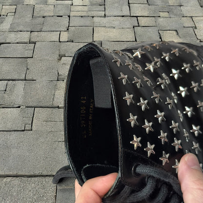 AW15 Saint Laurent Paris Star Studded Combat Boots