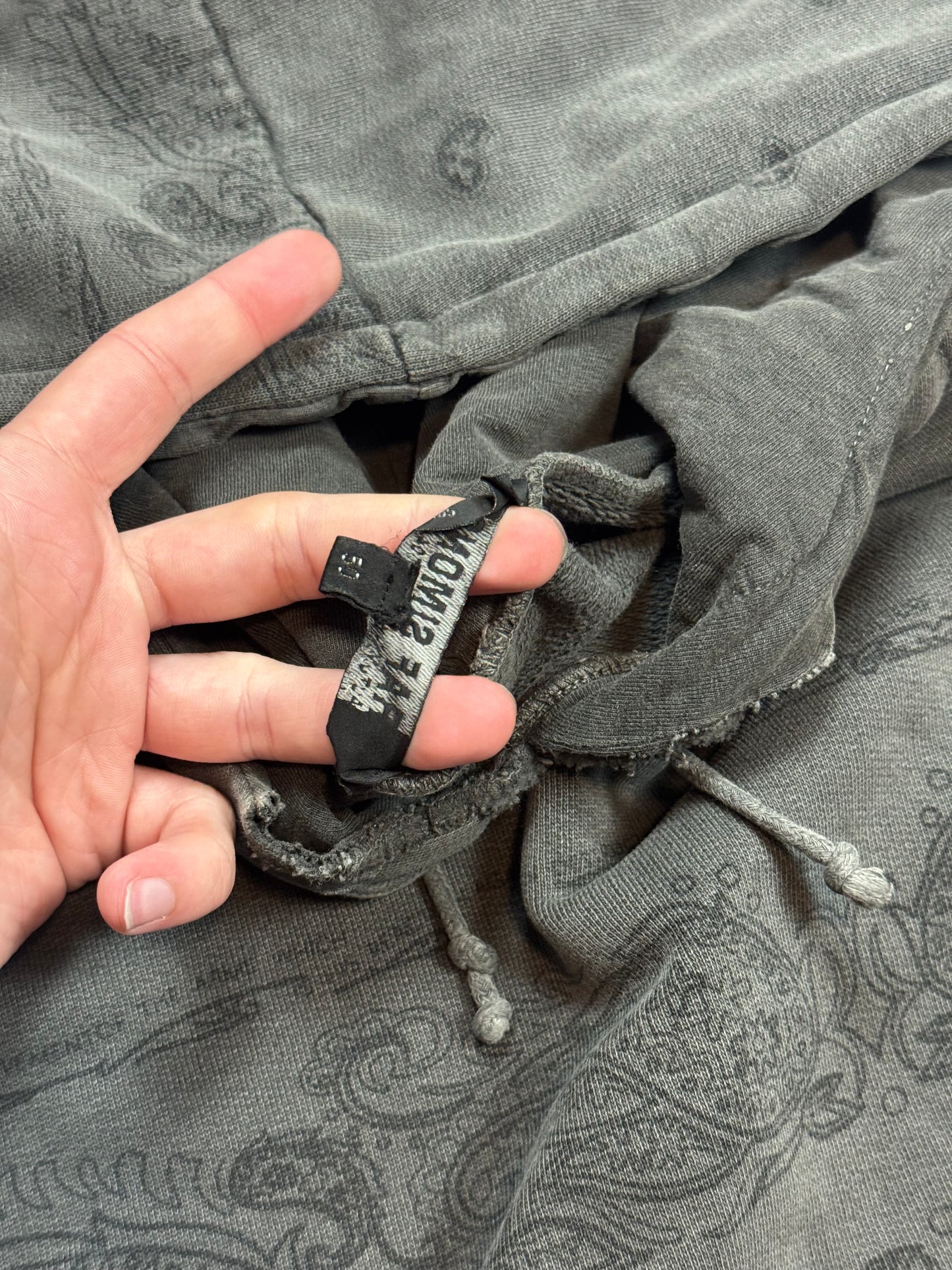 AW04 Raf Simons Charcoal Paisley