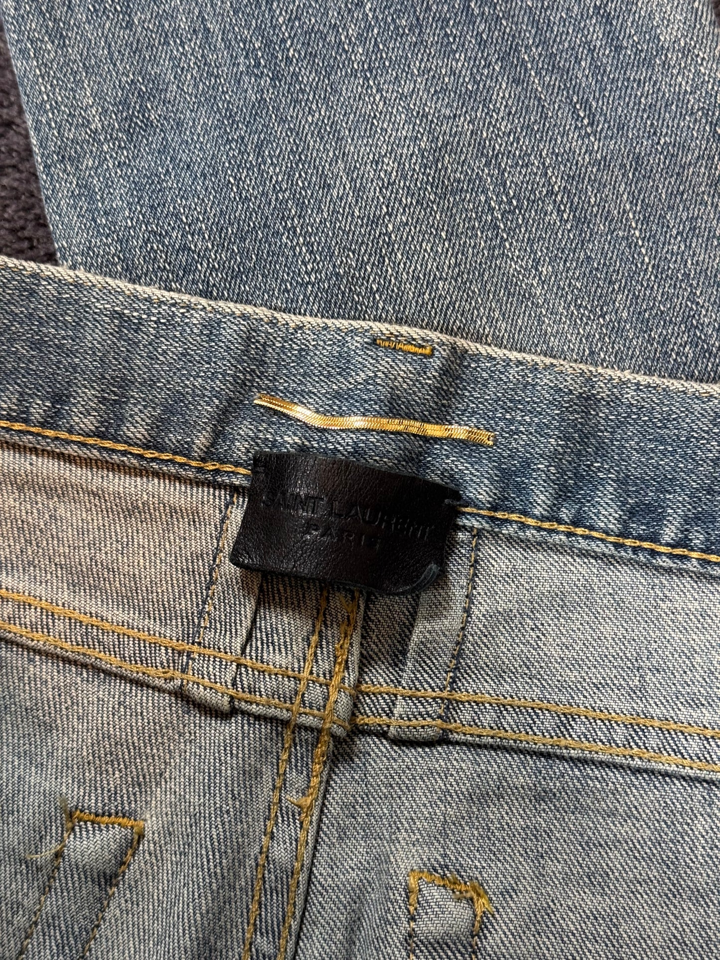 FW13 Saint Laurent Chain Denim