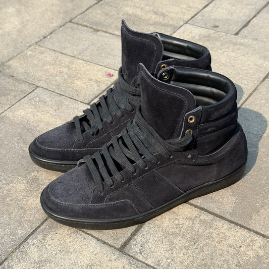 Saint Laurent Paris Suede Hi Top Sneaker