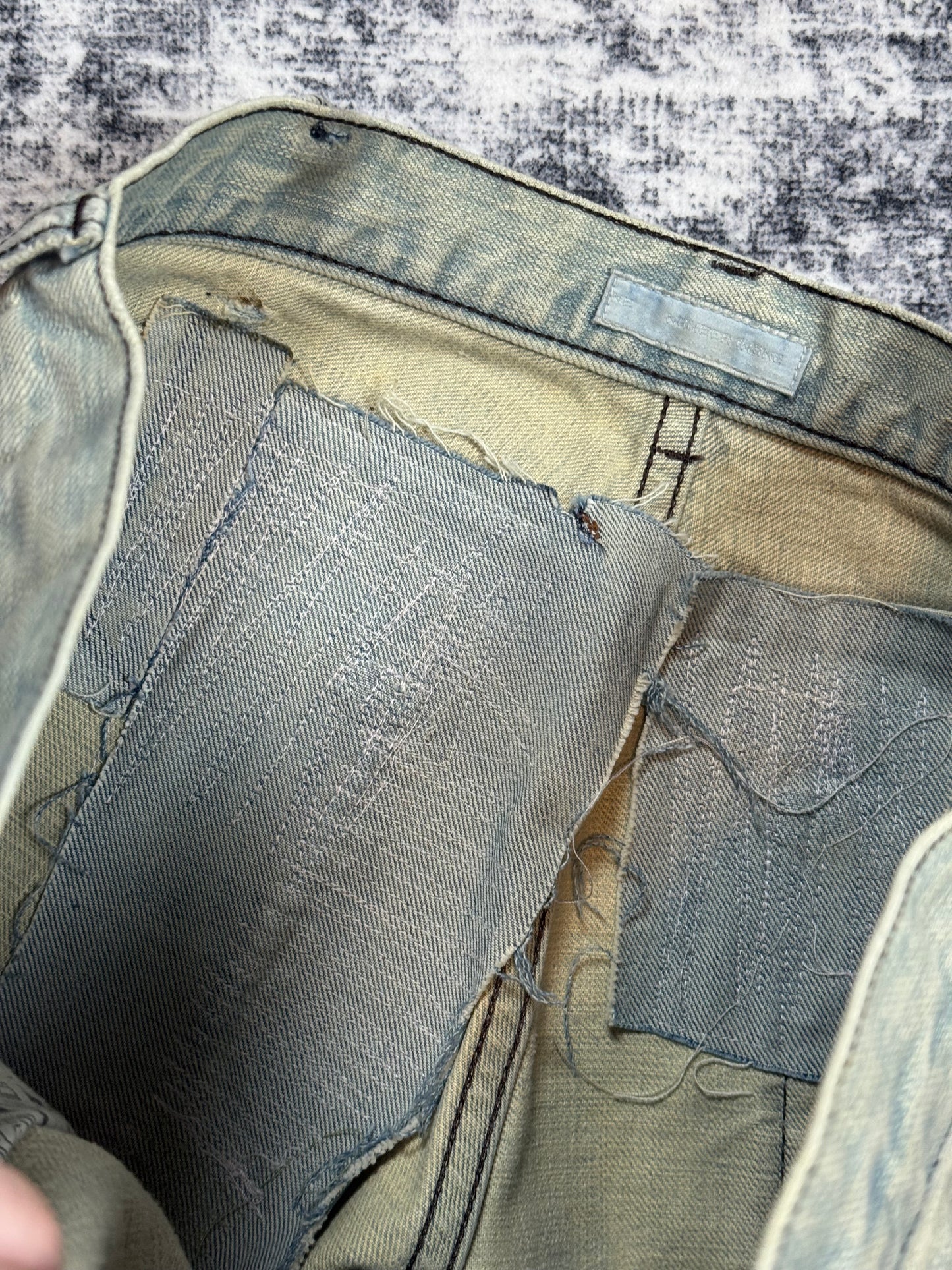 AW02 Number Nine “Nowhere Man” Distressed Denim