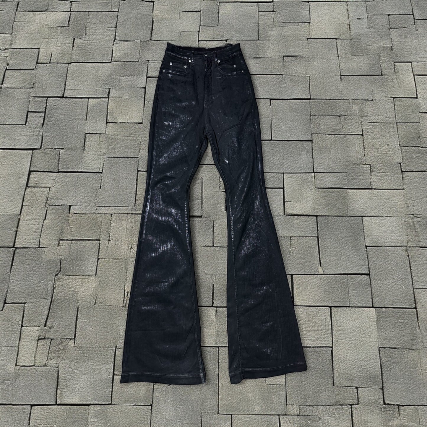 Rick Owens Waxed Bolan Denim