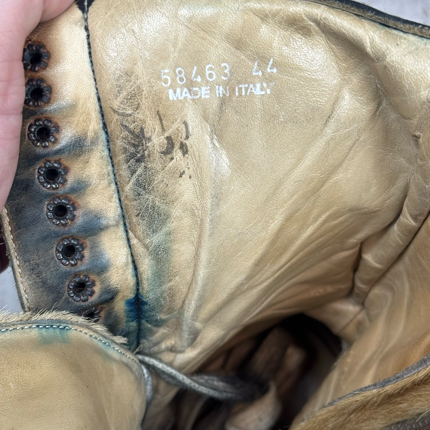 FW13 Rick Owens 1/1 Sample Ponyhair Megatooth Hiking Boots