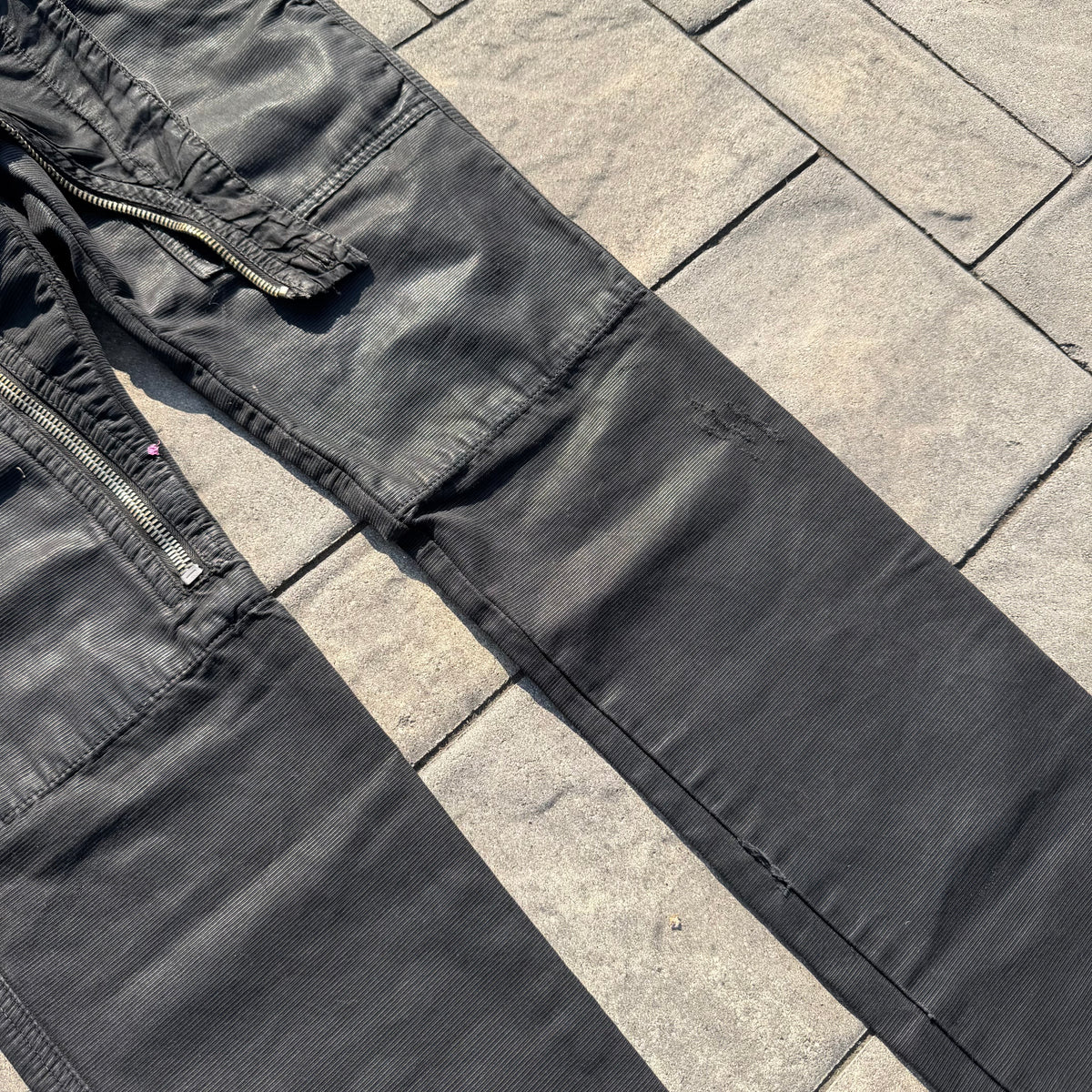 FW07 Rick Owens Corduroy Waxed Double Layer Aircut Denim