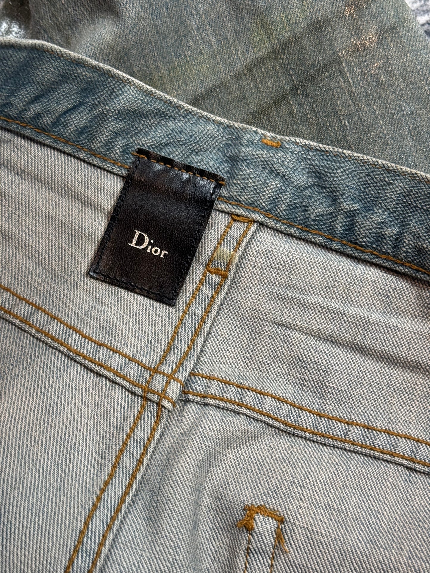 SS04 Dior Homme Waxed Bleu Clair Ice Denim