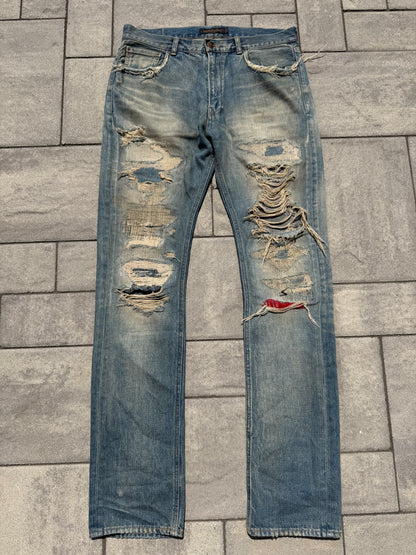 AW04 Undercover Red Yarn 68 Denim