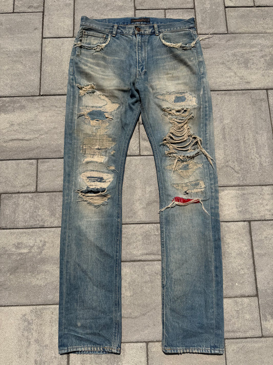 AW04 Undercover Red Yarn 68 Denim
