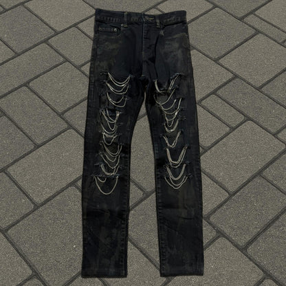 FW13 Saint Laurent Paris Oil Spill Chain Denim