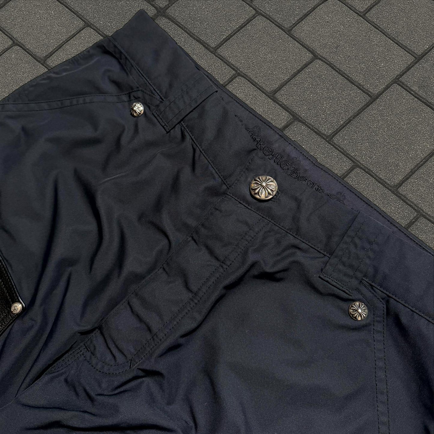 Chrome Hearts Black Double Knee Carpenter Pants