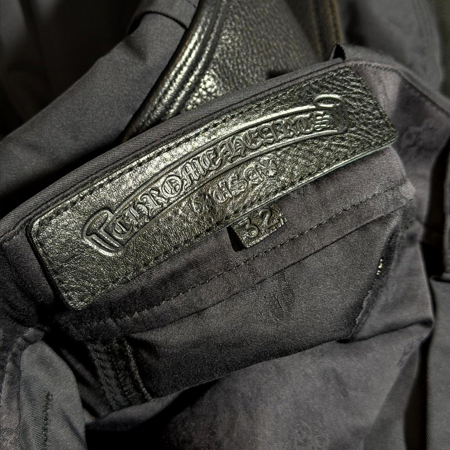 Chrome Hearts Black Double Knee Carpenter Pants
